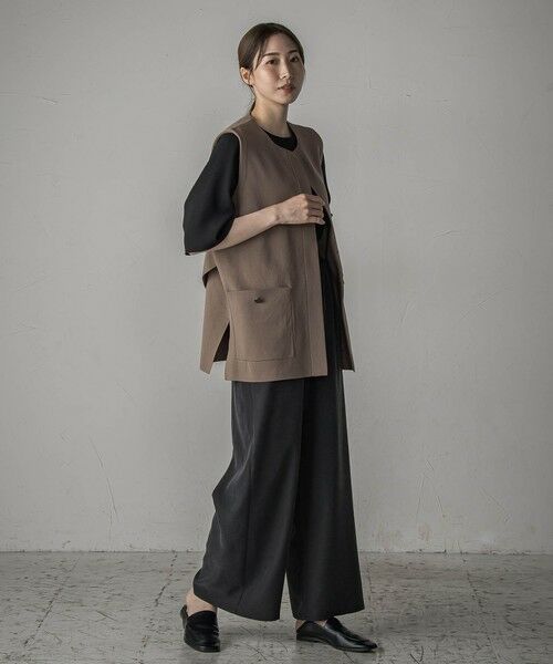 la.f... / ラ・エフ その他パンツ | 【biyori】""しっとりやわらかな風合い""ピーチポプリンリブパンツ≪洗濯機で洗える≫ | 詳細10