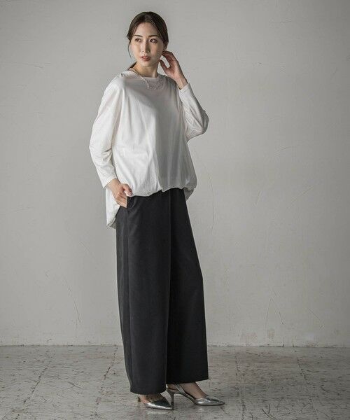 la.f... / ラ・エフ その他パンツ | 【biyori】""しっとりやわらかな風合い""ピーチポプリンリブパンツ≪洗濯機で洗える≫ | 詳細8