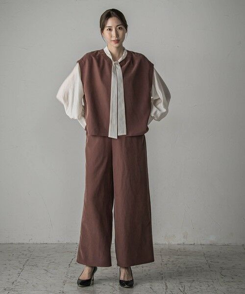 la.f... / ラ・エフ その他パンツ | 【biyori】""しっとりやわらかな風合い""ピーチポプリンリブパンツ≪洗濯機で洗える≫ | 詳細25