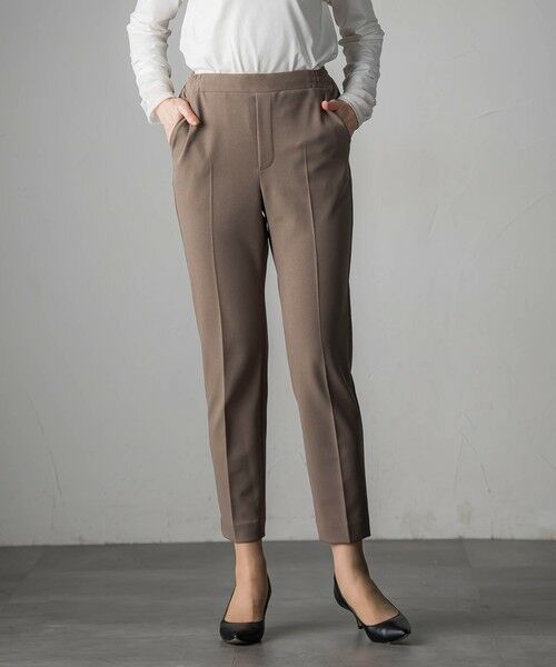 la.f./ラ・エフ 【biyori/極】"着心地も美しさも"パーフェクトムーブパンツ&#8810;洗濯機で洗える&#8811; キャメル 7号