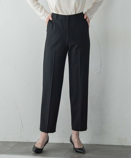 la.f./ラ・エフ ピクシエスタストレートパンツ≪洗濯機で洗える≫ ブラック 9号 la.f./ラ・エフ ピクシエスタストレートパンツ≪洗濯機で洗える≫ ブラック 9号