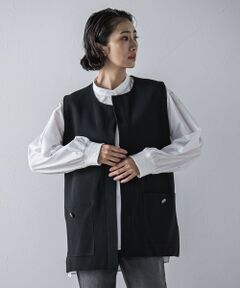 la.f... / ラ・エフ ダウンジャケット・ベスト | ""後姿もこなれ感""スポンディッシュニットジレ≪手洗い可能≫