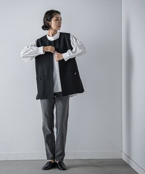 la.f... / ラ・エフ ダウンジャケット・ベスト | ""後姿もこなれ感""スポンディッシュニットジレ≪手洗い可能≫ | 詳細10