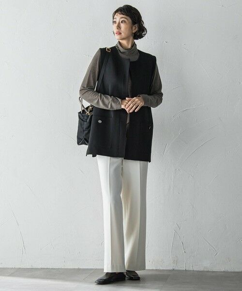 la.f... / ラ・エフ ダウンジャケット・ベスト | ""後姿もこなれ感""スポンディッシュニットジレ≪手洗い可能≫ | 詳細4