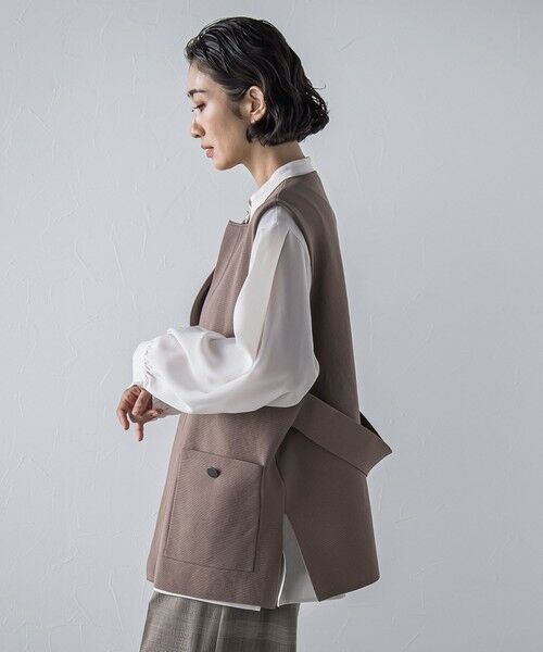 la.f... / ラ・エフ ダウンジャケット・ベスト | ""後姿もこなれ感""スポンディッシュニットジレ≪手洗い可能≫ | 詳細18