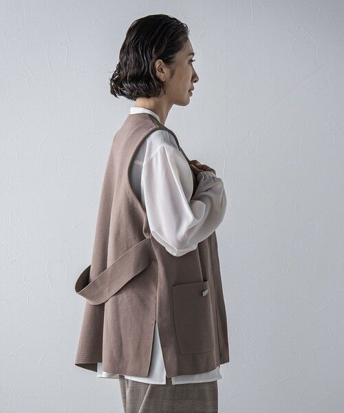 la.f... / ラ・エフ ダウンジャケット・ベスト | ""後姿もこなれ感""スポンディッシュニットジレ≪手洗い可能≫ | 詳細20