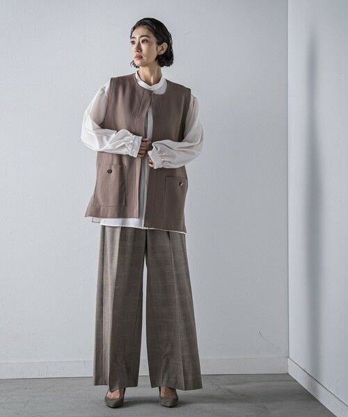 la.f... / ラ・エフ ダウンジャケット・ベスト | ""後姿もこなれ感""スポンディッシュニットジレ≪手洗い可能≫ | 詳細21