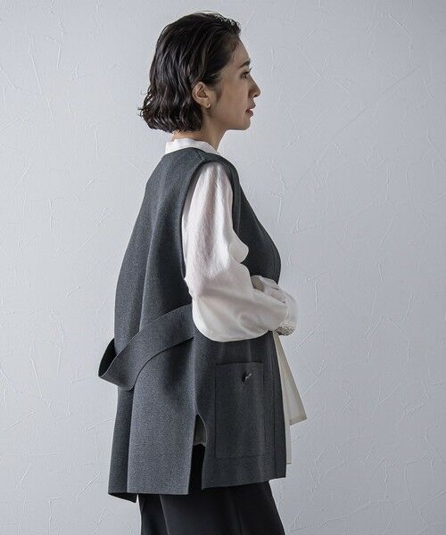 la.f... / ラ・エフ ダウンジャケット・ベスト | ""後姿もこなれ感""スポンディッシュニットジレ≪手洗い可能≫ | 詳細27