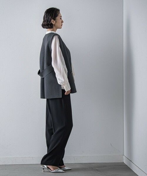 la.f... / ラ・エフ ダウンジャケット・ベスト | ""後姿もこなれ感""スポンディッシュニットジレ≪手洗い可能≫ | 詳細29