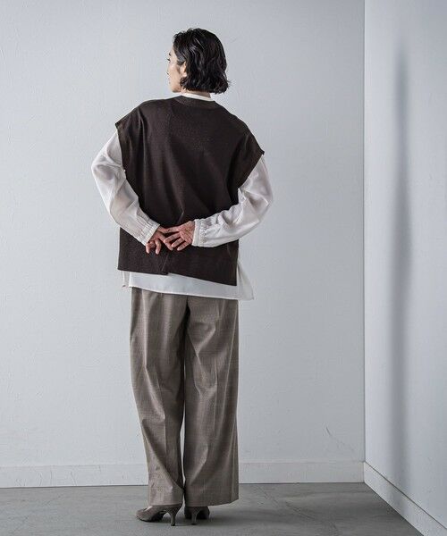 la.f... / ラ・エフ ダウンジャケット・ベスト | ”一枚でもレイヤードにも”ラメニットジレ≪手洗い可能≫ | 詳細5