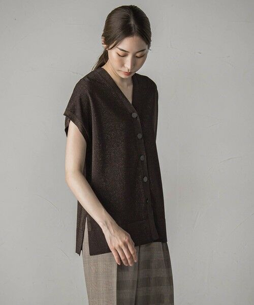 la.f... / ラ・エフ ダウンジャケット・ベスト | ”一枚でもレイヤードにも”ラメニットジレ≪手洗い可能≫ | 詳細6