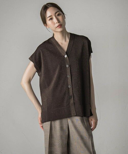 la.f... / ラ・エフ ダウンジャケット・ベスト | ”一枚でもレイヤードにも”ラメニットジレ≪手洗い可能≫ | 詳細7