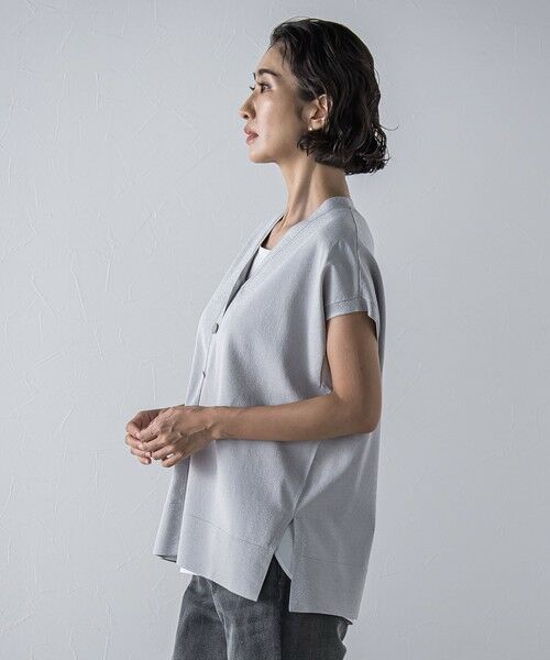 la.f... / ラ・エフ ダウンジャケット・ベスト | ”一枚でもレイヤードにも”ラメニットジレ≪手洗い可能≫ | 詳細10