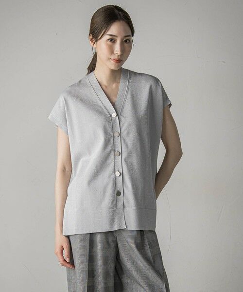 la.f... / ラ・エフ ダウンジャケット・ベスト | ”一枚でもレイヤードにも”ラメニットジレ≪手洗い可能≫ | 詳細15