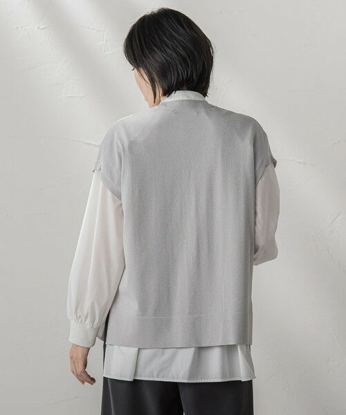 la.f... / ラ・エフ ダウンジャケット・ベスト | ”一枚でもレイヤードにも”ラメニットジレ≪手洗い可能≫ | 詳細19