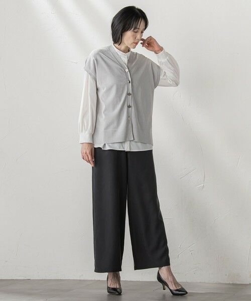 la.f... / ラ・エフ ダウンジャケット・ベスト | ”一枚でもレイヤードにも”ラメニットジレ≪手洗い可能≫ | 詳細20