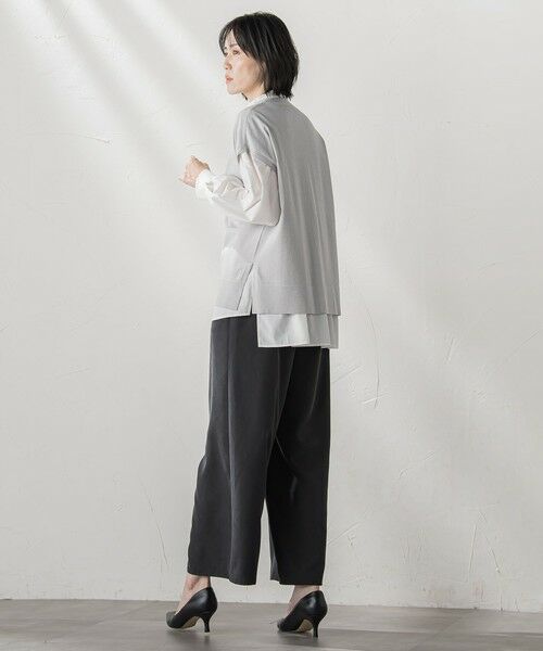 la.f... / ラ・エフ ダウンジャケット・ベスト | ”一枚でもレイヤードにも”ラメニットジレ≪手洗い可能≫ | 詳細21