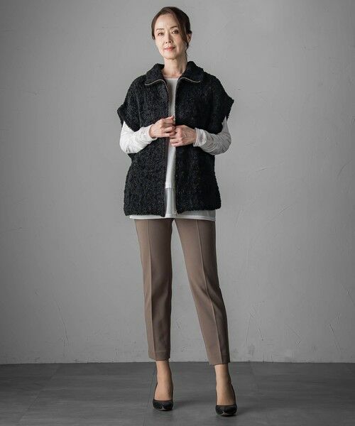 la.f... / ラ・エフ ニット・セーター | カーリングヤーンジップジレ≪手洗い可能≫ | 詳細10