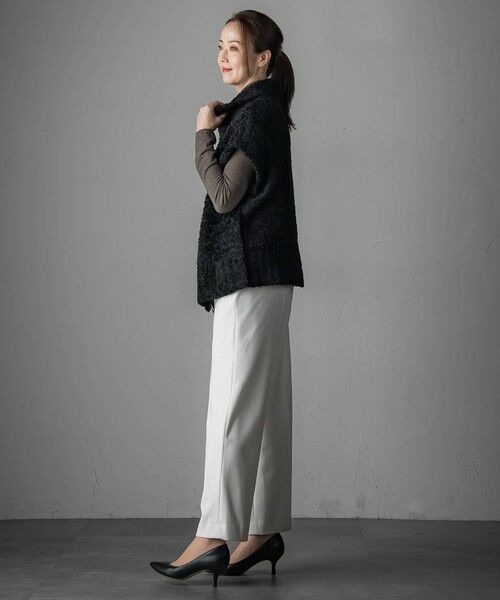 la.f... / ラ・エフ ニット・セーター | カーリングヤーンジップジレ≪手洗い可能≫ | 詳細6