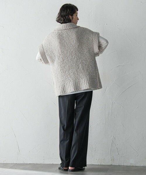 la.f... / ラ・エフ ニット・セーター | カーリングヤーンジップジレ≪手洗い可能≫ | 詳細15