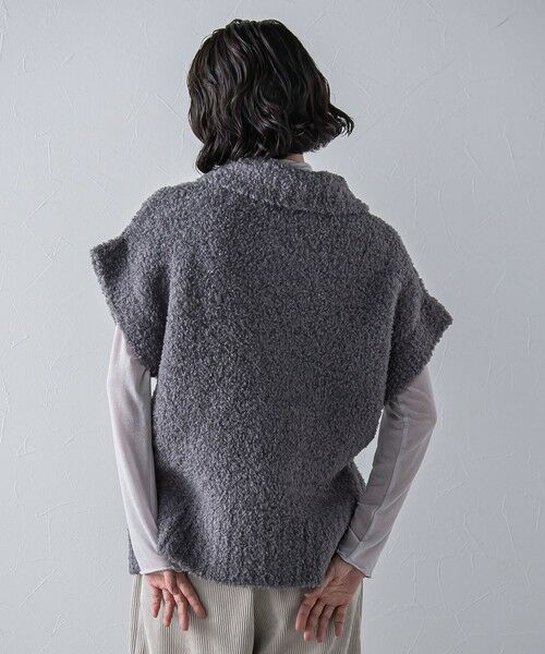 la.f... / ラ・エフ ニット・セーター | カーリングヤーンジップジレ≪手洗い可能≫ | 詳細23