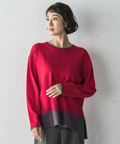 la.f... / ラ・エフ ニット・セーター | 配色ニット≪手洗い可能≫