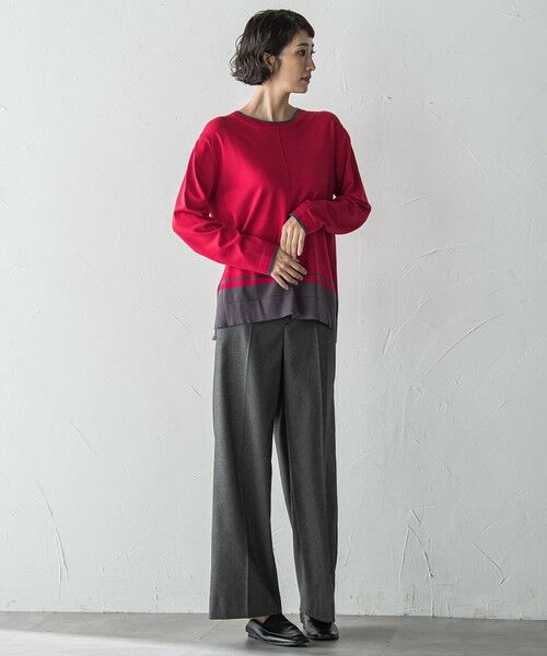 la.f... / ラ・エフ ニット・セーター | 配色ニット≪手洗い可能≫ | 詳細5