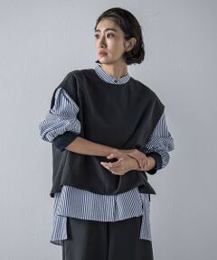 la.f... / ラ・エフ シャツ・ブラウス | 【biyori】""着こなし自在""2wayピーチポプリンジレ≪洗濯機で洗える≫