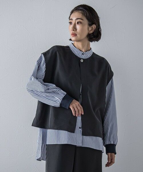 la.f... / ラ・エフ シャツ・ブラウス | 【biyori】""着こなし自在""2wayピーチポプリンジレ≪洗濯機で洗える≫ | 詳細1