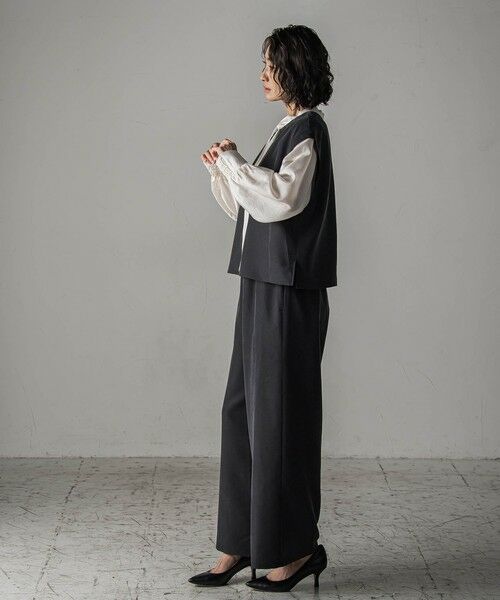 la.f... / ラ・エフ シャツ・ブラウス | 【biyori】""着こなし自在""2wayピーチポプリンジレ≪洗濯機で洗える≫ | 詳細11