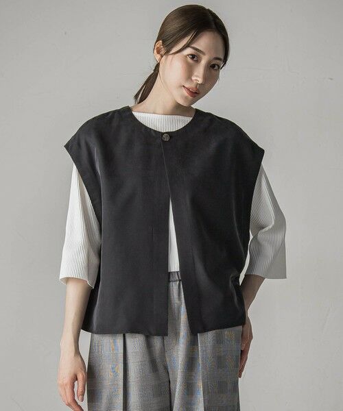 la.f... / ラ・エフ シャツ・ブラウス | 【biyori】""着こなし自在""2wayピーチポプリンジレ≪洗濯機で洗える≫ | 詳細13