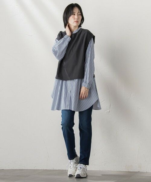 la.f... / ラ・エフ シャツ・ブラウス | 【biyori】""着こなし自在""2wayピーチポプリンジレ≪洗濯機で洗える≫ | 詳細17