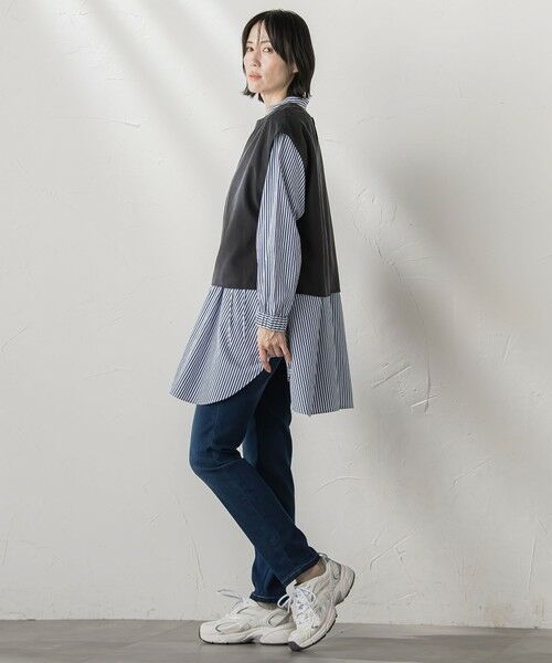 la.f... / ラ・エフ シャツ・ブラウス | 【biyori】""着こなし自在""2wayピーチポプリンジレ≪洗濯機で洗える≫ | 詳細18