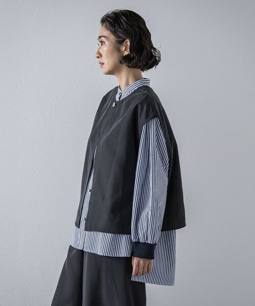 la.f... / ラ・エフ シャツ・ブラウス | 【biyori】""着こなし自在""2wayピーチポプリンジレ≪洗濯機で洗える≫ | 詳細2