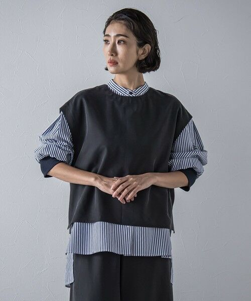 la.f... / ラ・エフ シャツ・ブラウス | 【biyori】""着こなし自在""2wayピーチポプリンジレ≪洗濯機で洗える≫ | 詳細6