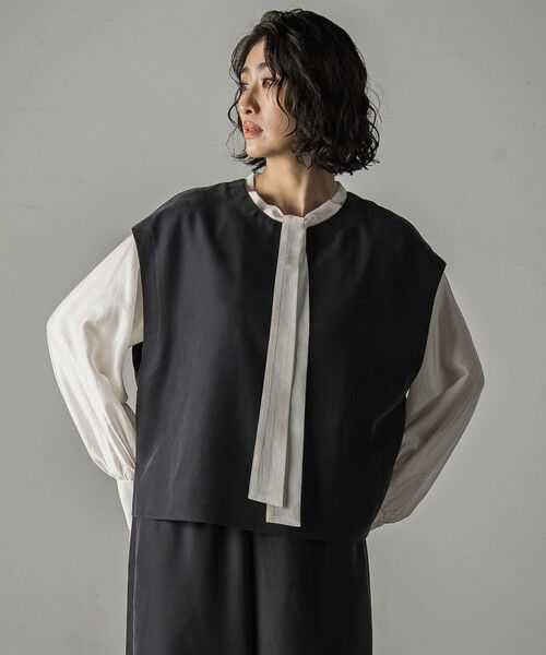 la.f... / ラ・エフ シャツ・ブラウス | 【biyori】""着こなし自在""2wayピーチポプリンジレ≪洗濯機で洗える≫ | 詳細9