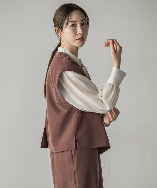 la.f... / ラ・エフ シャツ・ブラウス | 【biyori】""着こなし自在""2wayピーチポプリンジレ≪洗濯機で洗える≫ | 詳細26