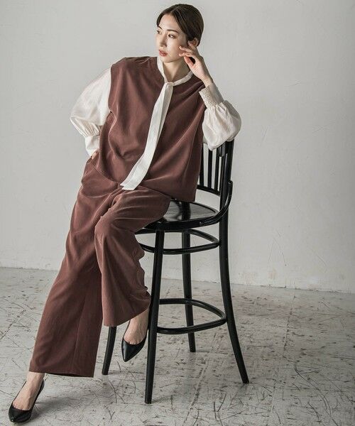 la.f... / ラ・エフ シャツ・ブラウス | 【biyori】""着こなし自在""2wayピーチポプリンジレ≪洗濯機で洗える≫ | 詳細29