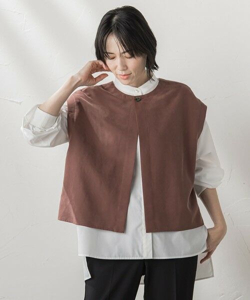 la.f... / ラ・エフ シャツ・ブラウス | 【biyori】""着こなし自在""2wayピーチポプリンジレ≪洗濯機で洗える≫ | 詳細30