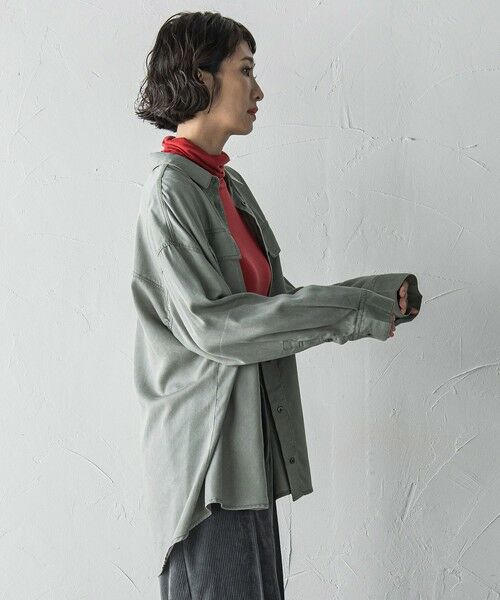 la.f... / ラ・エフ シャツ・ブラウス | 【biyori】モダールデニムシャツ≪洗濯機で洗える≫ | 詳細12