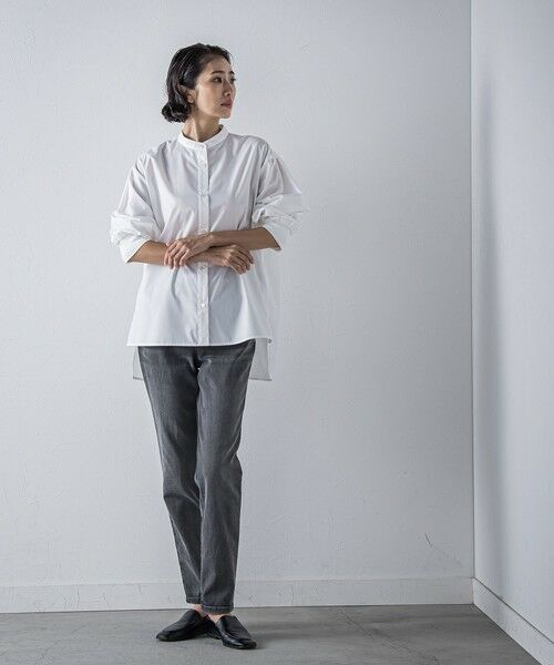 la.f... / ラ・エフ シャツ・ブラウス | 【biyori/極】""こなれ袖がポイント""バンドカラーシャツ | 詳細10