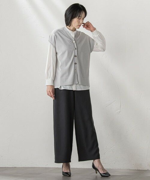 la.f... / ラ・エフ シャツ・ブラウス | 【biyori/極】""こなれ袖がポイント""バンドカラーシャツ | 詳細18