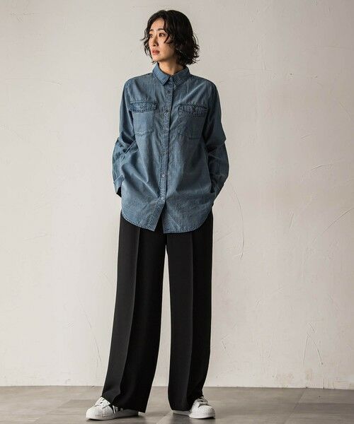 la.f... / ラ・エフ シャツ・ブラウス | 【biyori】シアーデニムシャツ≪手洗い可能≫ | 詳細4