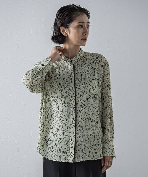 la.f... / ラ・エフ シャツ・ブラウス | 幾何ドット柄ブリントブラウス≪洗濯機で洗える≫ | 詳細6