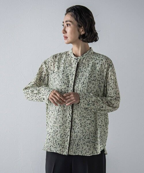 la.f... / ラ・エフ シャツ・ブラウス | 幾何ドット柄ブリントブラウス≪洗濯機で洗える≫ | 詳細8