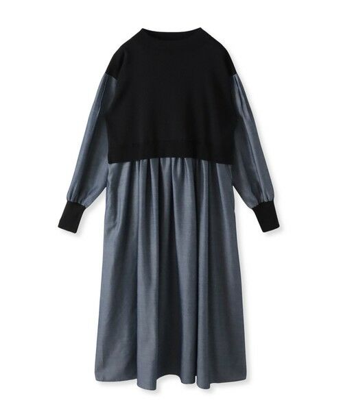 la.f... / ラ・エフ ロング・マキシ丈ワンピース | 【biyori】デニムドッキングニットワンピース≪手洗い可能≫ | 詳細18