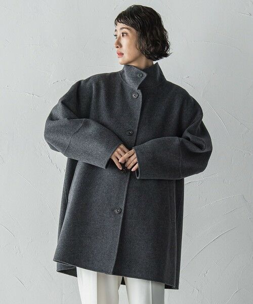 la.f... / ラ・エフ ダッフルコート | <極>”軽さと贅沢なぬくもり”スタンドカラーリバーコート | 詳細12