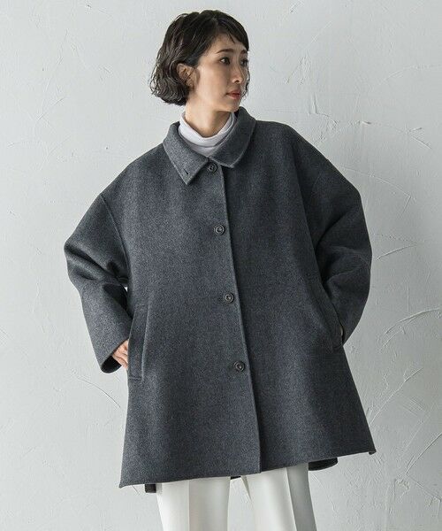 la.f... / ラ・エフ ダッフルコート | <極>”軽さと贅沢なぬくもり”スタンドカラーリバーコート | 詳細13