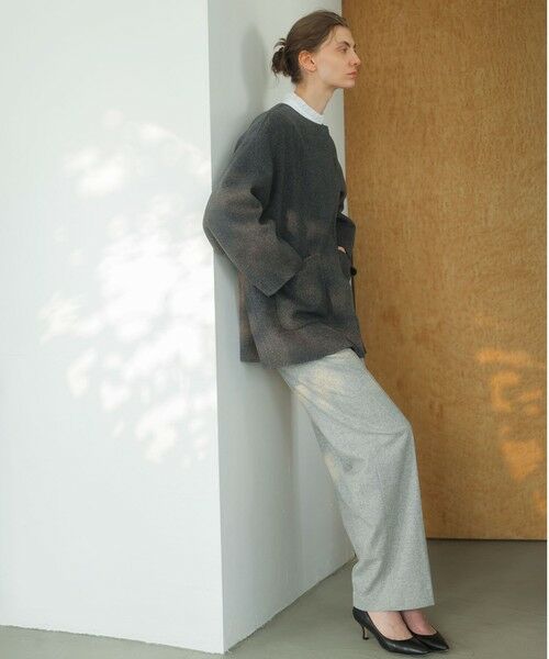 la.f... / ラ・エフ ダッフルコート | <極>”軽さと贅沢なぬくもり”ノーカラーリバーコート | 詳細24