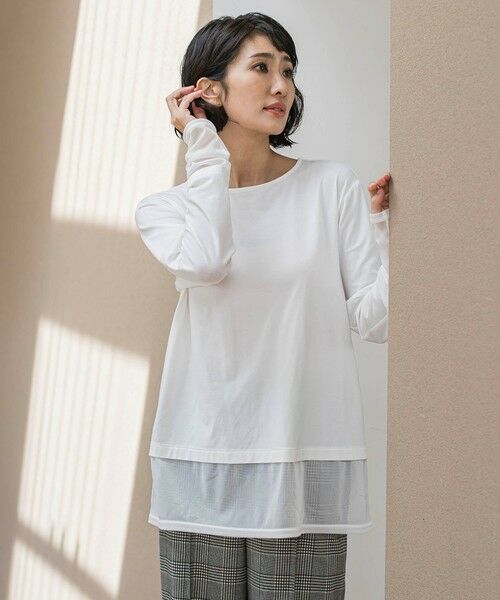 la.f... / ラ・エフ カットソー | 【WEB限定】”重ねるだけで格上げ”レイヤードインナー | 詳細1